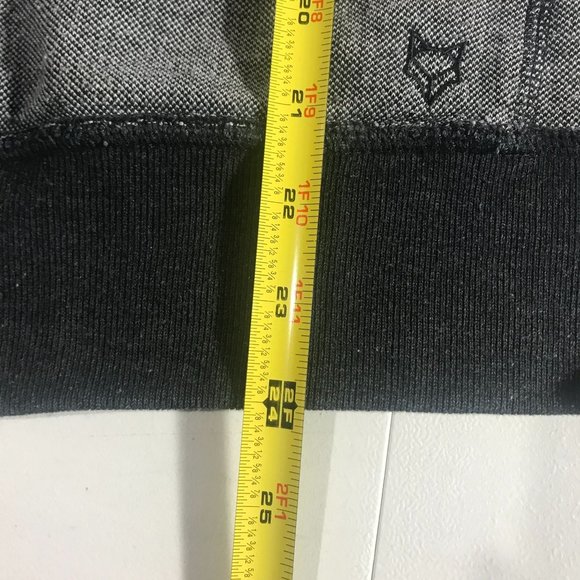 Prince & Fox Women's Medium Grey Black Zip Up Sweatshirt Hoodie - Picture 16 of 16